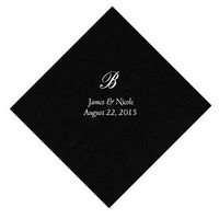 Personalized Cocktail, Beverage or Dessert Script Monogram Napkins (1000)