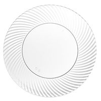 Party Essentials N181421 Swirl Plate, 10 ", Clear (Pack of 168)
