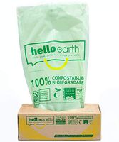 Hello Earth 100% Compostable & Biodegradable Trash Bags, 2.6 Gallon, 100 Count, Extra Thick 20μm (0.71 Mil), Food Scrap Small Kitchen Trash Bags， Certified by US BPI and Europe OK Compost Home