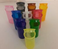 12 Pack New 19 Dram Empty Squeeze ToP PoP Open Rx Pill Bottles Prescription Crafts Coins Storage Medicine Containers Plus, FuN COLOR MIX Transparent Green, Red, Blue, Pink, Clear, Black, Yellow, Orange, Amber, Violet (Purple)