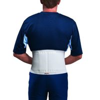 Mueller Multi-Purpose Back Brace, White, 9" Wide, Adjustable Tension, 8 Steel Springs - XX-Large