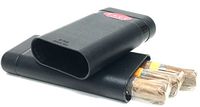 FESS Black Telescoping 3 Cigar Crush Proof Smell Proof Odor Resistant Airtight Travel Storage Box Container Case Made in USA
