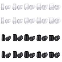YuCool 20 Pairs High Heel Protectors, Heel Stoppers Replacement Tip Caps for Women's Shoes, XXS/XS/S/M/L-Black+Clear