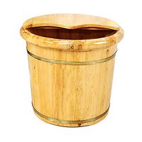 Foot Bath Tub，Wooden Barrel, 36 cm Cedar Pedicure Barrel, Round Side Massage with lid Foot Bath Barrel, Solid Wood Foot Bath Barrel
