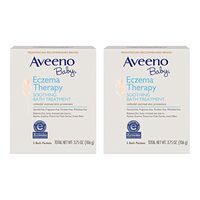 Aveeno Baby Eczema Therapy Soothing Bath Treatment with Soothing Natural Colloidal Oatmeal, 5 ct. (Pack of 2)