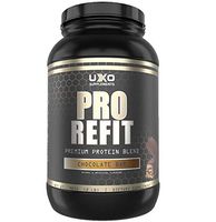 UXO Supplements Pro Refit, Fast Digesting Whey Blend, Digestive Enzymes, 24g of Protein, 11.1g EAAs, 5.1g BCAAs, Lean Muscle Gains (Chocolate Bar)