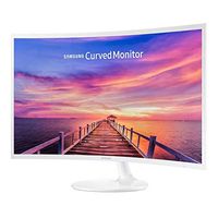 Samsung 27in White Super-Slim Curved 1080p LED Monitor, 1920 x 1080 Resolution (Renewed)
