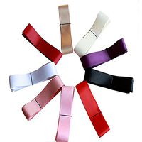 Acxico Fashion Beautiful Waist Decoration Ribbons Bridal Wedding Dress Long Waistband (Black)