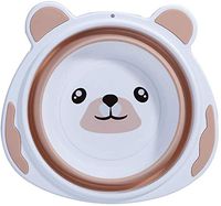 RUI JIAN Children Folding Washbasin Outdoor Travel Portable Baby Stretch Basin Multicolor (Color : Pink) (Color : Pink)