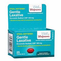 Walgreens Gentle Laxative Stool Softener Liquid Gels, 25 ea