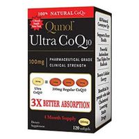 Qunol Ultra Coenzyme CoQ10 100 mg - 120 Softgels (Pack of 3)