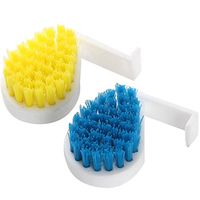 NewFerU Mini Scrub Brushes with Handle Plastic Small Scrubber Cleaner Tool Set for Hand Finger Nail Cleanings,Bathroom Bath Tub,Kitchen Sink,Shower Tile,Laundry Washer Pack of 2