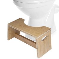 Maxam Cool Stool Natural Potty Toilet Accessory, Bamboo