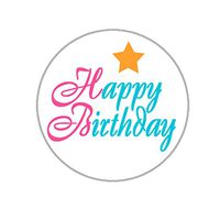 Happy Birthday Envelope Seals - 1.2" Happy Birthday Stickers -144 Stickers (Festive)