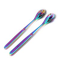 G.S Set of 2 Wartenberg Neurological Pin Wheel Pinwheel 2 & 3 Head Diagnostic Multi Color Rainbow Best Quality