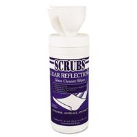 ITW 98556CT Clear Reflections Glass/Surface Wipes, Clth, 6 x 8, 50/Can, 6 Cans/Carton