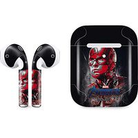 Skinit Decal Audio Skin for Apple AirPods with Wireless Charging Case - Officially Licensed Marvel/Disney Avengers Endgame Captain America Design