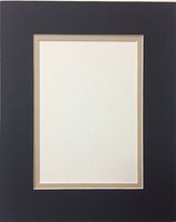 24x36 Black and Tan Double Picture Mats with White Core, for 20x30 Pictures