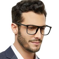 MARE AZZURO Men's Reading Glasses Square Reader 0 100 125 150 175 200 225 250 275 300 350 400 500 600 (Black 1.75)