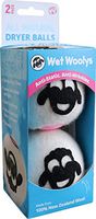 Wet Wooly Steaming Dryer Balls with Natural New Zealand Wool and Time Release Sponge for Wrinkle Free Clothes Drying and Designed for Sensitive Skin, 2 Pack, White