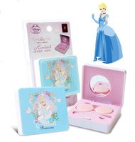 Disney Princess Collection Contact Lens Case Box Holder Square Compact (Cinderella)