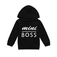 Baby Tops,SuperUS"Mini BOSS" Toddler Baby Boys&Girls Sleeveless Letter Print Vest Hooded Tops Clothes