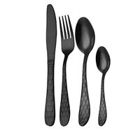 Big Sale! Dinnerware Set, Iuhan 4PCS Set Stainless Steel Upscale Dinnerware Flatware Cutlery Fork Spoon Teaspoon (Black)