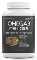 Premium High Omega 3 Fish Oils 1440 mg Omega 3 864 mg EPA and 576 mg DHA 30 Servings