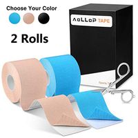 Kinesiology Tape, Uncut Roll Latex Free Therapeutic Tape Lastic Therapeutic Muscle Tape Sports Tape for Knee Shoulder Elbow,Water Resistant, Breathable 2 x 16.5 ft (Including Folding Scissor)