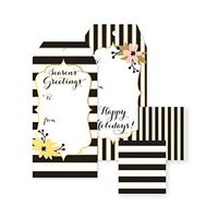 C.R. Gibson Package Of 8 Jumbo Holiday Gift Tags, 4 Each Of 2 Designs, Extra Large Tag Measures 3" x 6.25" - Blush Holiday