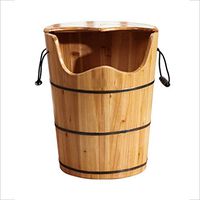 Foot Soak Tub，Chinese Fir Foot-Soaking Barrel， Household High Deep Barrel Over The Knee Solid Wood Foot Washing Barrel,Older People and Children Can Use.