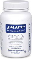 Pure Encapsulations - Vitamin D3 125 mcg (5,000 IU) - Hypoallergenic Support for Bone, Breast, Prostate, Cardiovascular, Colon and Immune Health - 250 Capsules