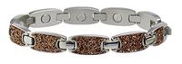 Sabona 28370 Caribbean Sand Magnetic Bracelet in Silver, 0.1 Ounce