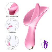 BOYANG 10 Vibration Modes USB Charged Tongue Lick 10 Mode Toy Female T-Controlled Stimulator