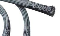 Black Economical PET Expandable Braided Cable Sleeving (1 1/2" Diameter (Size Range 1"-2 1/2"), 100Ft Long)