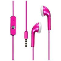 HR Wireless Stereo Handsfree Ear Bud #2 3.5mm Wired Headsets - Retail Packaging - Hot Pink