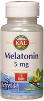 Kal 5 Mg Melatonin Tablets, Vanilla Mint, 90 Count