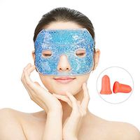 Cold Ice Face Mask Pack - Eye Cooling Gel Bead Mask for Puffy Eyes, Sinuses, Migraine Headache Relief, Dark Circles, Dry Eye - Adjustable, Reusable
