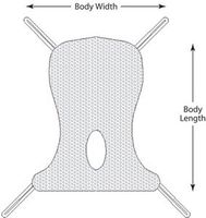 Mesh Full-Body Commode Sling: Large