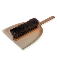 Iris Hantverk Handheld Dustpan & Brush Set with Horsehair in White
