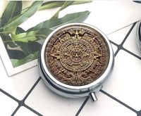 Mayan Calendar - Mayan Art - Mexican Calendar - Mayan Keychain - Aztec Calendar, Dance Recital The Pill Box/Pill case Literary Jewelry