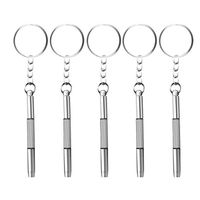 IronSeals 5 PCS Eyeglass Repair kit, Mini 4-in-1 Screwdriver Home Sunglasses Eyeglass Cellphone Watch Repair Keychain Screwdriver Tool