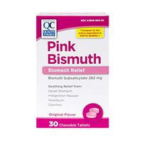 Quality Choice Pink-bismuth Chewable Tablets 30 Tablets ,  Boxes (Pack of 6)