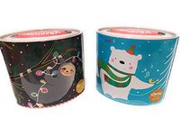 Kleenex Tissues Christmas Holiday Decorator Packages Sloth and Polar Bear It's The Most Wonderful Time, Oval, 2 Packs, Bundle Set
