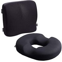 Bundle Donut Pillow with Lumbar Support for Office Chair - 100% Memory Foam