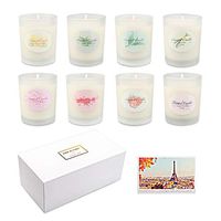 8 Pack Scented Candles Gifts Package for Women, 100% Natural Soy Wax, 2.5 Oz Portable Glass Candles with Strongly Fragrance Essential Oils for Stress Relief and Aromatherapy,Ideal for Mother’s Day