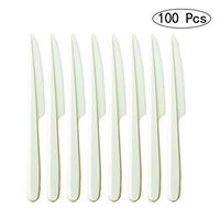Plastic Cutlery, [100 Pcs] Disposable Plastic Knives, Great for Every Day Use, Home, Office, Party, Picnics, or Outdoor Events