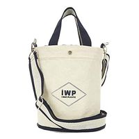 I WAS PLASTIC ECO REVERSIBLE BUCKET BAG NAVY & IVORY