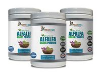 Super antioxidant Supplement Organic - Alfalfa Grass Organic Powder - Digestion Supplements - 3 Cans 24 OZ (168 Servings)