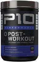 P10 Performance Post-Workout Jar, Recovery and Anabolic Blend, Formulated for Muscle Recovery and Growth, 20 Servings, Grape Flavor